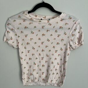 Floral Short Sleeve Women's Top